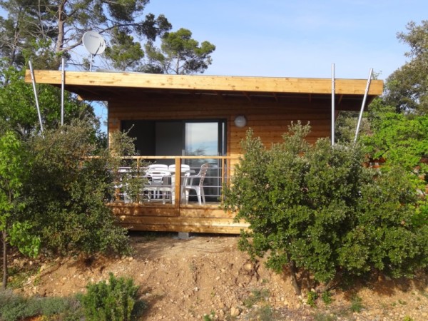 Chalet 32 m² PREMIUM vue lac - 2 chambres 2/5 Pers. - Camping naturiste Verdon Provence