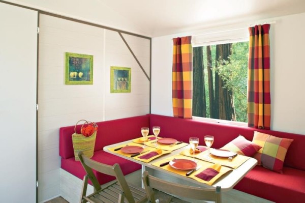 Mobile home COSY-CLIM 3 bedrooms (air conditioning - TV - terrace 12m² - surface 32m²) 1/6 Ppl. - Camping LES 2 VALLÉES