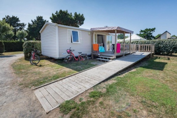 Mobil-home 2 bedrooms  - 3 SUNS - adapted to the people with reduced mobility 4 Ppl. - Camping de la Baie